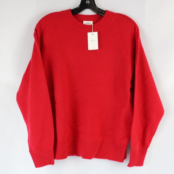 Aritzia Wilfred Isabelle Wool Cashmere Sweater in Flashing Red - Size XS - NWT - Picture 1 of 9